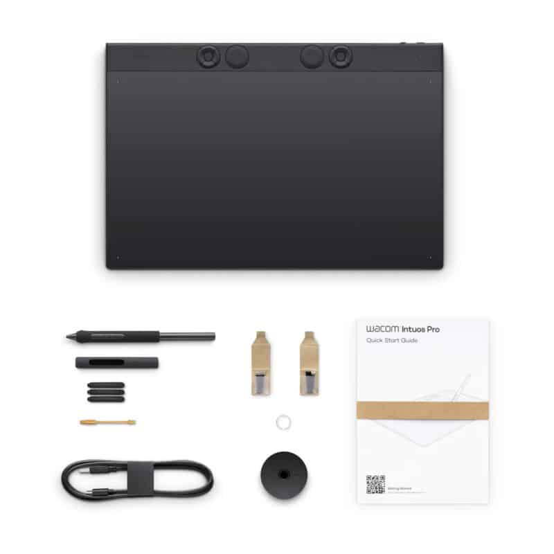 Tablette graphique et accessoires Wacom Intuos Pro.